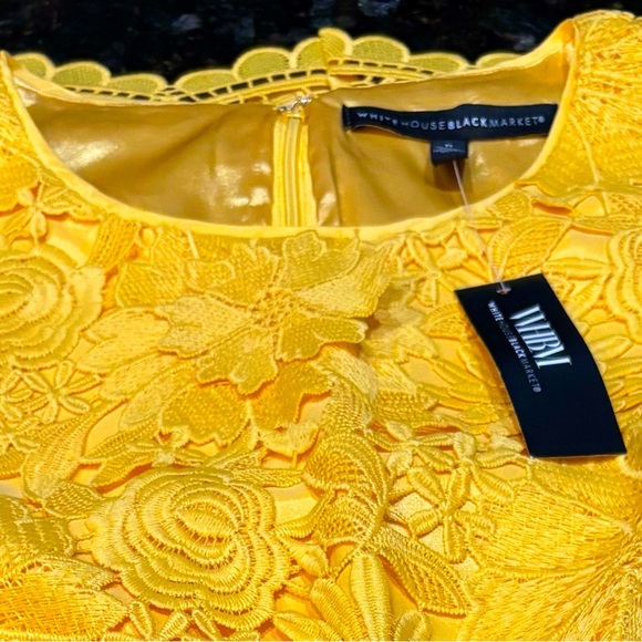 NWT WHBM Lace shift dress 6 - Dandelion. Spring, EasterParade, Lace, Boho, HAPPY - Picture 3 of 10